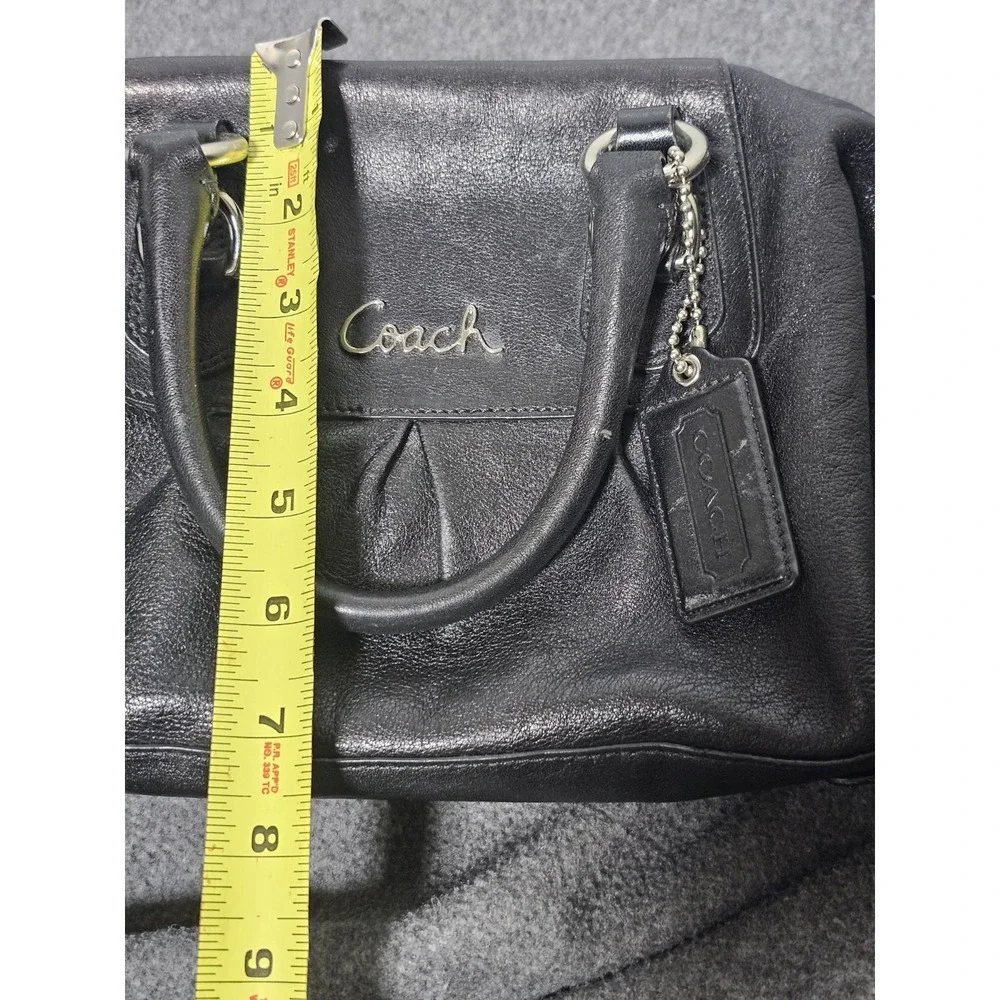 Coach Black Leather Ashley Satchel Purse